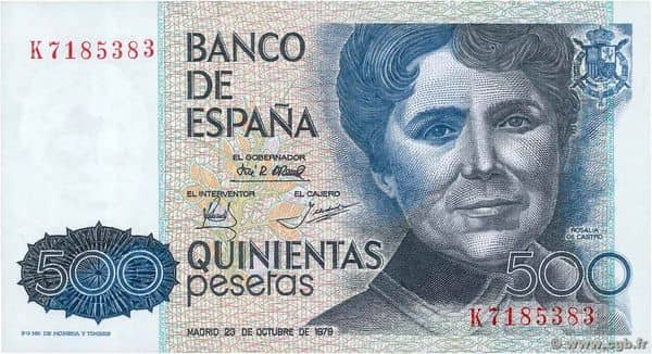500 Pesetas (Rosalía de Castro)