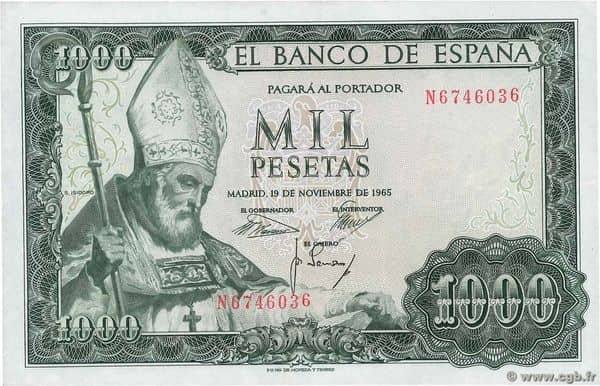 1000 Pesetas (Isidoro de Sevilla, San Isidoro)