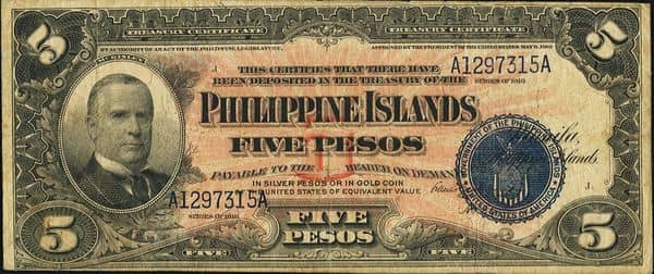 5 Pesos Treasury certificate