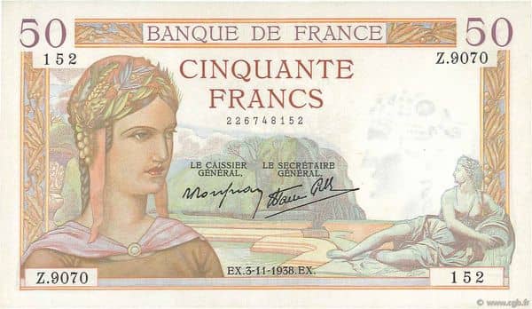 50 francs Cérès