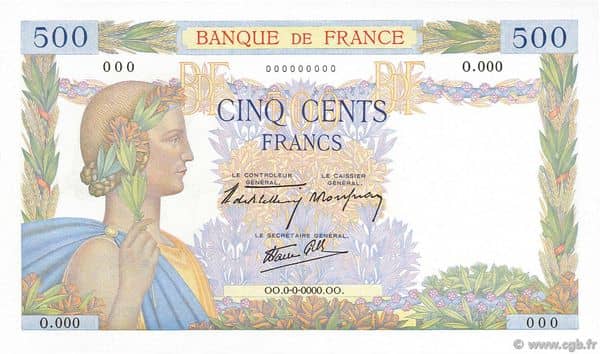 500 francs La Paix