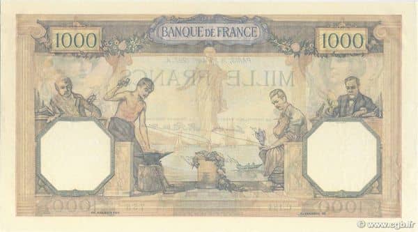 1000 francs Cérès et Mercure