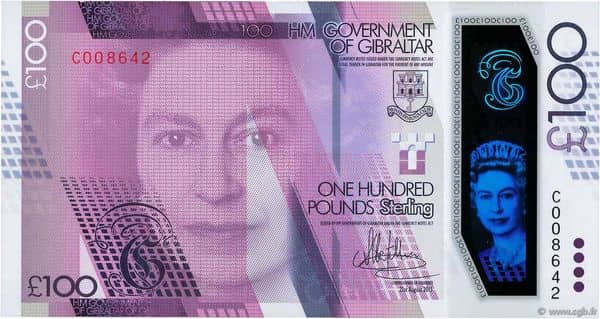 Billete 100 Pounds Sir Joshua Hassan Centenary