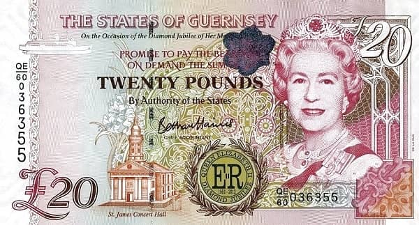 20 Pounds Queen Elizabeth II's Diamond Jubilee