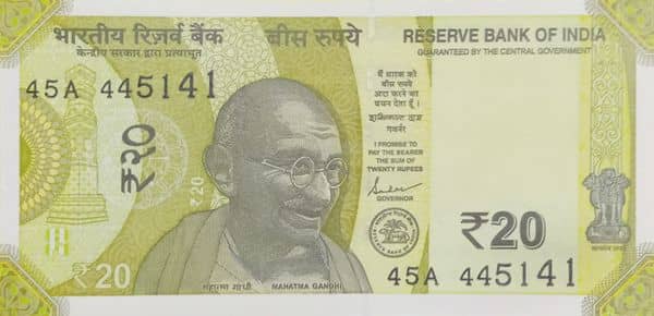 20 Rupees Mahatma Gandhi