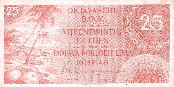 25 Gulden/Roepiah