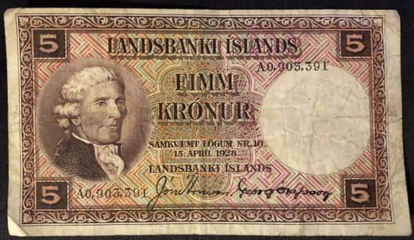 5 Krónur Landsbanki Íslands