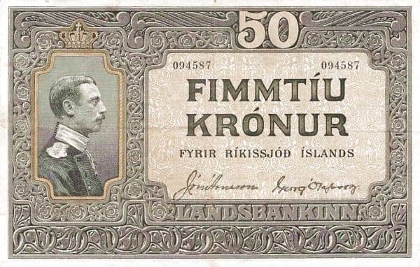 50 Krónur Ríkissjóð Íslands