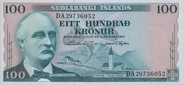 100 Krónur Seðlabanki - Íslands
