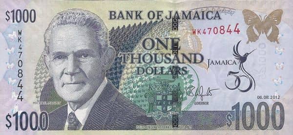 1000 Dollars Golden Jubilee of Jamaica