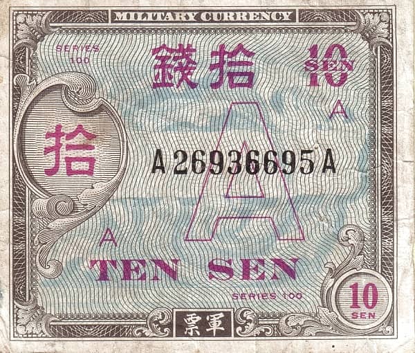 10 Sen Military Currency