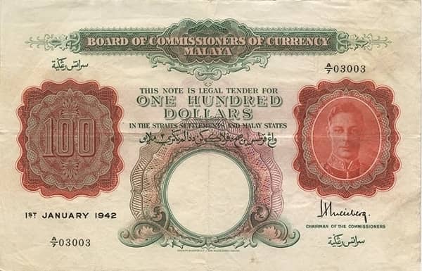 100 Dollars George VI