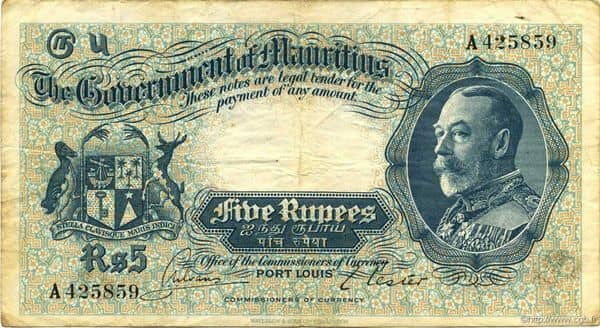 5 Rupees George V