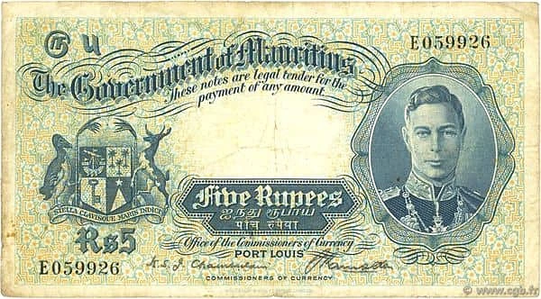 5 Rupees George VI