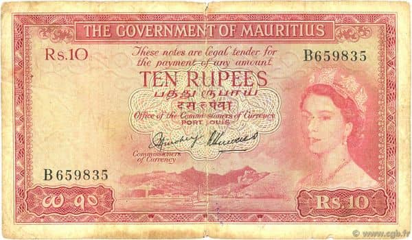 10 Rupees Elizabeth II