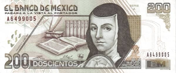 Billete 200 Nuevos Pesos 1992 de México | Foronum