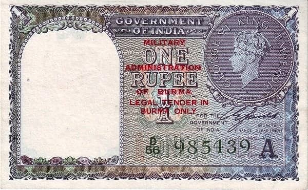 1 Rupee Burma