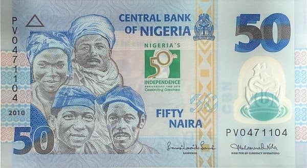 50 naira (50 Aniversario de la Independencia)