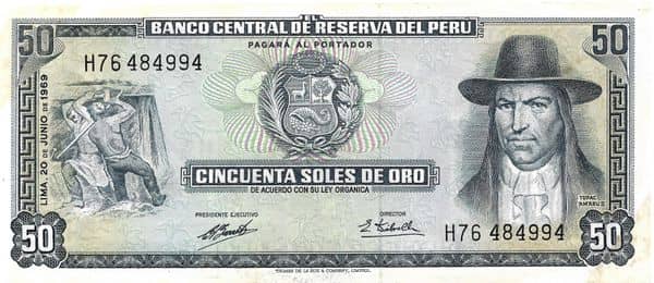 50 soles de oro