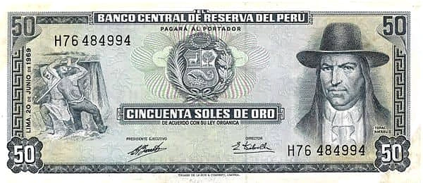50 soles de oro