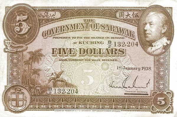 5 Dollars Charles Brooke