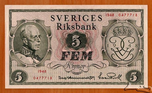 5 Kronor King Gustaf V's Birthday