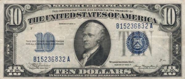 10 Dollars Silver Certificate