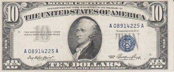 10 Dollars Silver Certificate