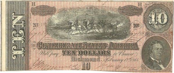 10 Dollars Confederate States of America