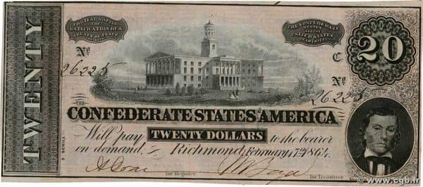 20 Dollars Confederate States of America
