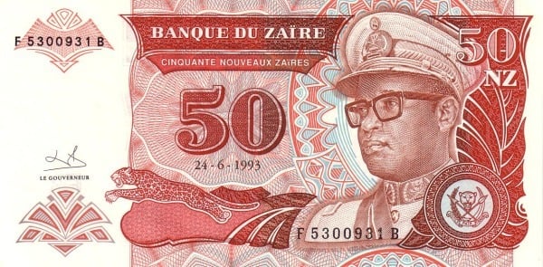 50 nouveaux zaïres