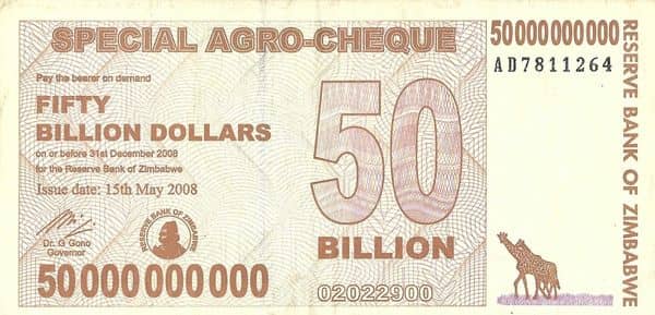 50000000000 Dollars Special Agro-Cheque