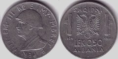 0,50 lek (Ocupación Italiana)
