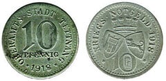 10 pfennig (Ciudad de Tettnang-Estado federado de Württemberg)