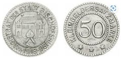 50 pfennig (Ciudad Bischofsburg-Provincia prusiana de Westfalia)