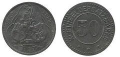 50 pfennig (Ciudad de Fulda -Provincia prusiana de Hesse-Nassau)