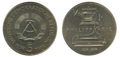5 mark (Centenario - Muerte de Philipp Reis, físico, inventor del teléfono)