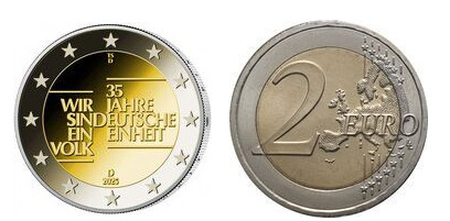 2 euro (35 años de unidad alemana)