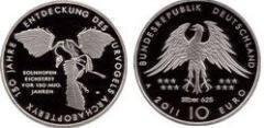 10 euro (150 Aniversario del descubrimiento del Archaeopteryx)