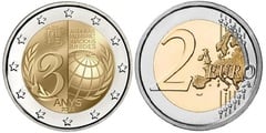 2 euro (30 Años del Ingreso de Andorra en la ONU)