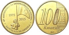 100 kwanzas  (40 Aniversario de la Independencia)