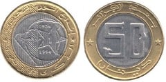 50 dinares (40 Aniversario de la Revolución)