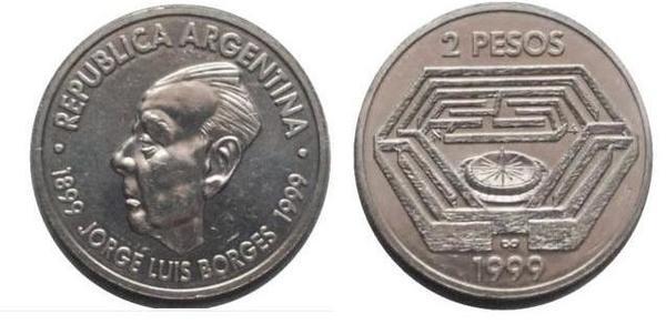 2 pesos (Centenario del Nacimiento de Jorge Luis Borges)