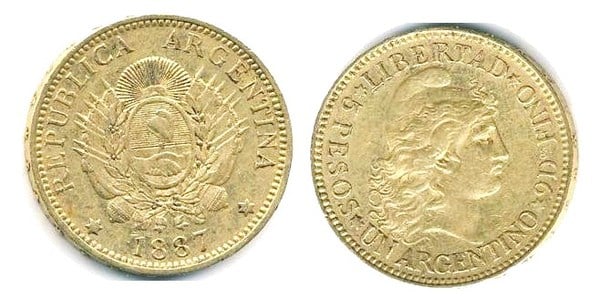 5 pesos (1 argentino)