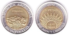 1 peso (Bicentenario de la Revolución de Mayo-Aconcagua)