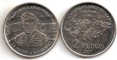 2 pesos (25 Aniversario de la Guerra de las Malvinas)