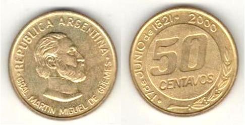 50 centavos (179 Aniversario de la Muerte del General Güemes)
