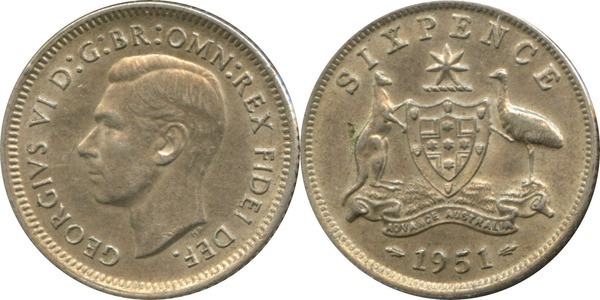 6 pence (George VI)