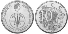 10 cents (50 Aniversario de la Moneda Decimal)