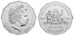50 cents (Centenario de la Federacion-New South Wales)
